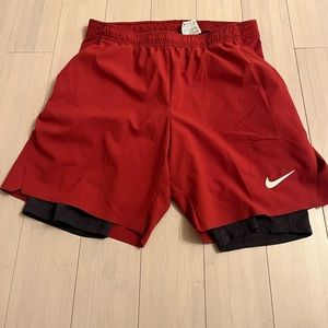 Red Nike Shorts Size M